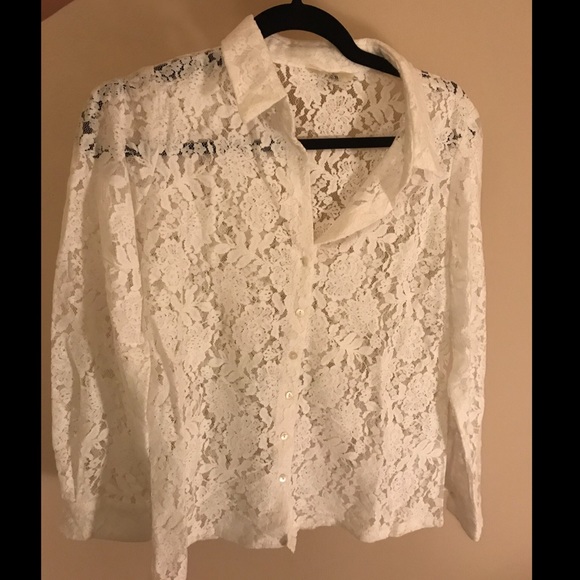 AND Tops - White net blouse AND Tops - White net blouse